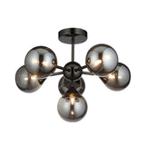 Ghedi Maxim 6 Ceiling Light Black Chrome — SantoLusso®