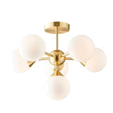 Ghedi Maxim 6 Ceiling Light Brushed Gold — SantoLusso®