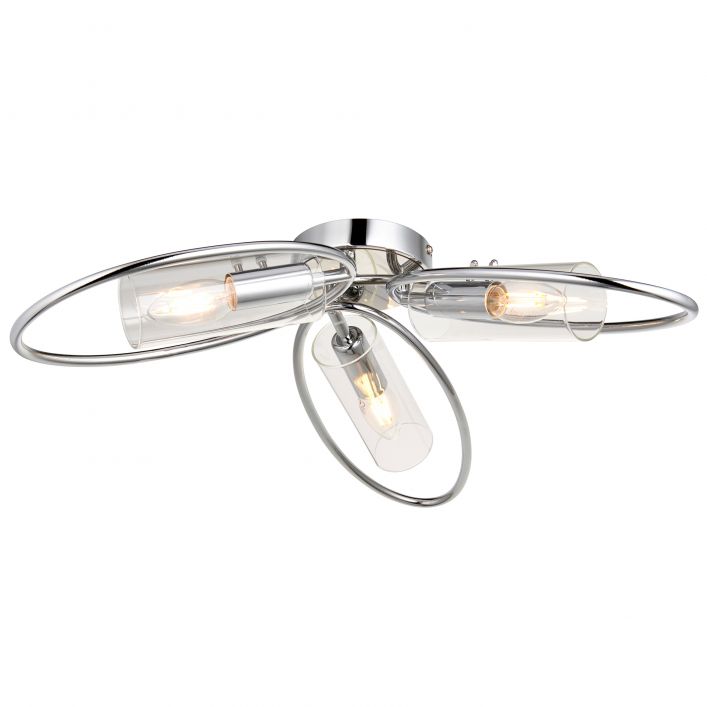 Ghedi Mela 3 Ceiling Light Chrome — SantoLusso®