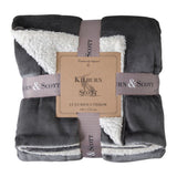 Ghedi Mersa Sherpa Throw Grey — SantoLusso®