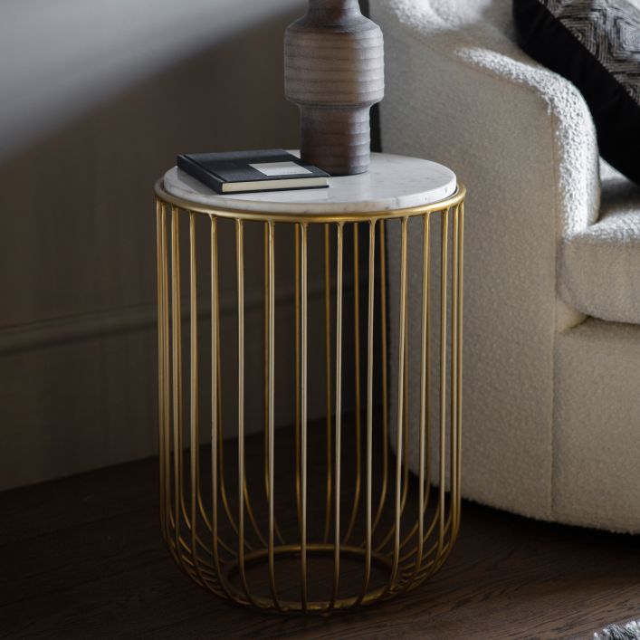 Ghedi Mirco Side Table Gold — SantoLusso®