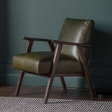 Ghedi Nadarro Armchair Heritage Green Leather — SantoLusso®