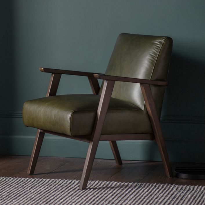 Ghedi Nadarro Armchair Heritage Green Leather — SantoLusso®