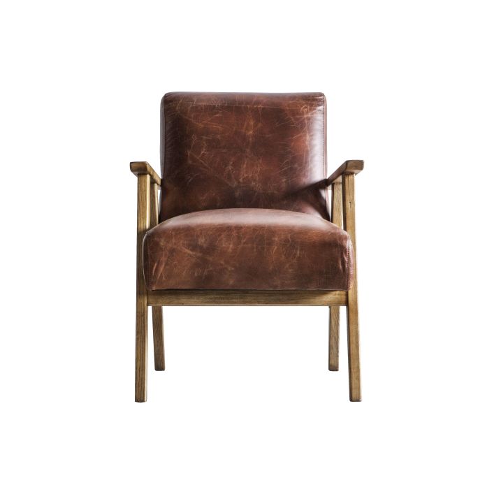 Ghedi Nadarro Armchair Vintage Brown Leather — SantoLusso®