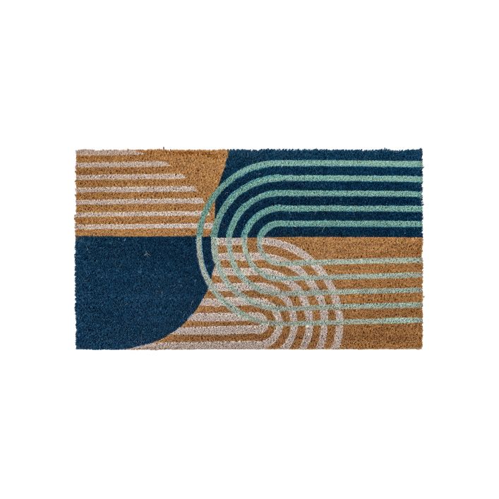 Ghedi Navy Arch Coir Doormat — SantoLusso®