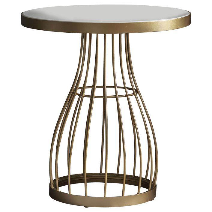 Ghedi Neve Side Table Champagne — SantoLusso®