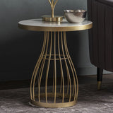 Ghedi Neve Side Table Champagne — SantoLusso®