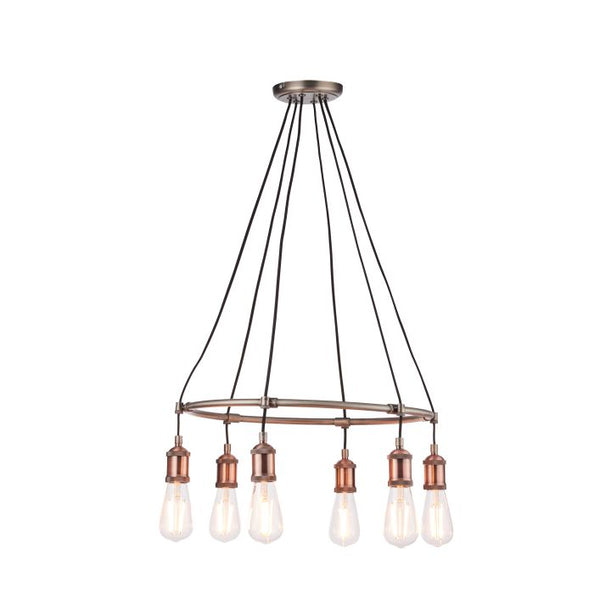 Ghedi Nica 6 Pendant Light Aged Copper — SantoLusso®