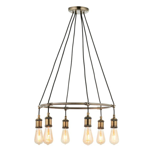 Ghedi Nica 6 Pendant Light Antique Brass — SantoLusso®