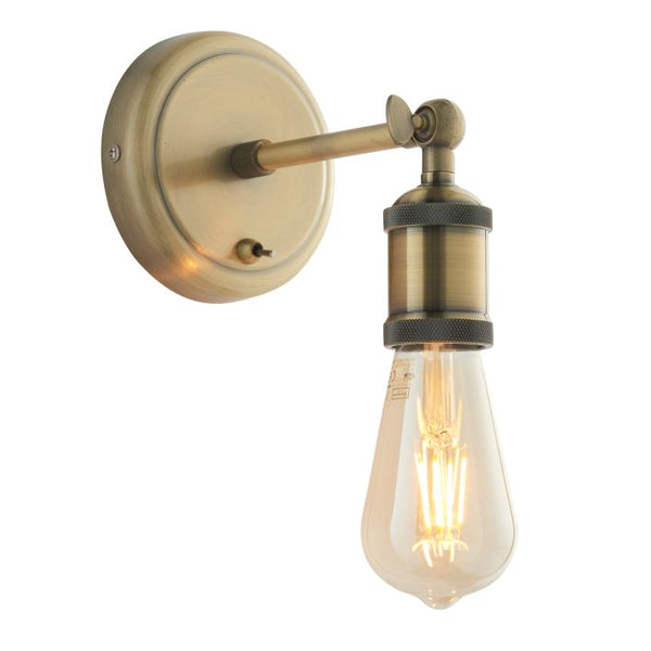 Ghedi Nica Wall Light without Shade Antique Brass — SantoLusso®