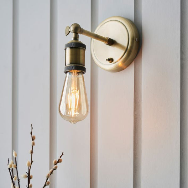 Ghedi Nica Wall Light without Shade Antique Brass — SantoLusso®