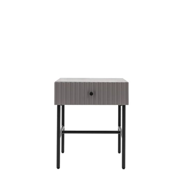 Ghedi Nicolanna 1 Drawer Bedside Grey — SantoLusso®