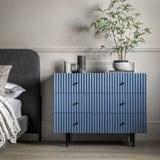 Ghedi Nicolanna 3 Drawer Chest Blue — SantoLusso®