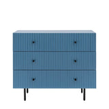 Ghedi Nicolanna 3 Drawer Chest Blue — SantoLusso®