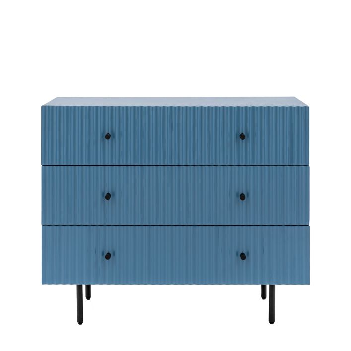 Ghedi Nicolanna 3 Drawer Chest Blue — SantoLusso®