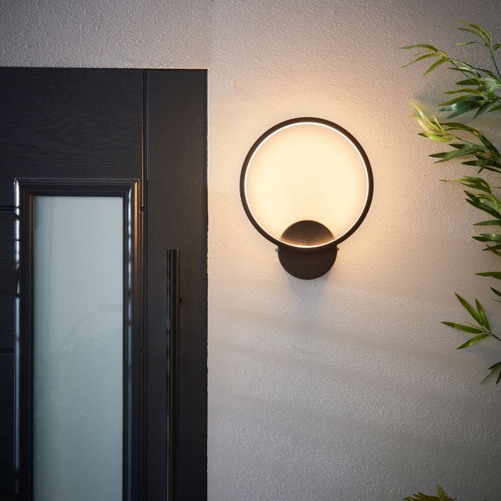 Ghedi Nona Outdoor 1 Wall Light Black — SantoLusso®