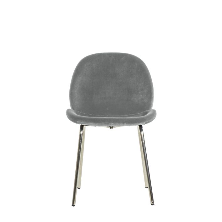 Ghedi Nure Chair Light Grey Velvet (2pk) — SantoLusso®