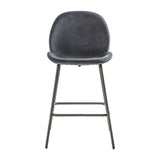 Ghedi Nure Stool Dark Grey Velvet (2pk) — SantoLusso®