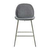 Ghedi Nure Stool Light Grey Velvet (2pk) — SantoLusso®