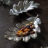 Ghedi Oak Leaf Dish Set of 2 Nickel — SantoLusso®