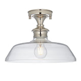 Ghedi Ombello 1 Ceiling Light Nickel/Clear — SantoLusso®