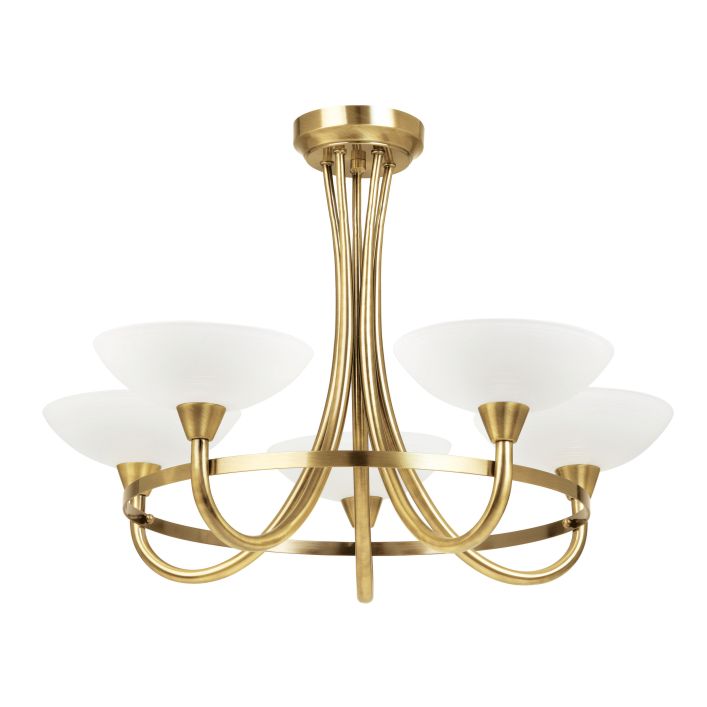 Ghedi Orazio 5 Ceiling Lamp Antique Brass — SantoLusso®