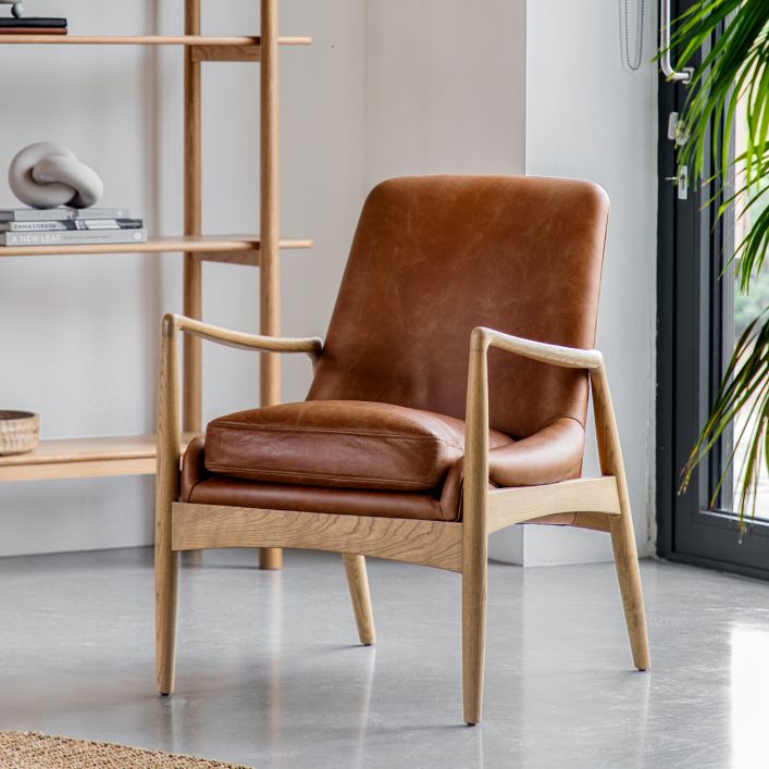 Ghedi Ossandre Armchair Brown Leather — SantoLusso®