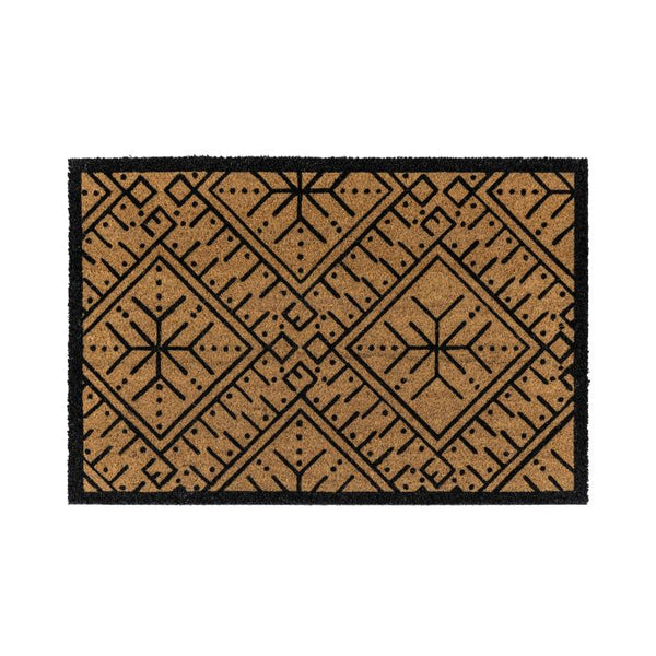 Ghedi Palza Black and Natural Coir Doormat — SantoLusso®