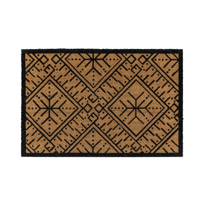 Ghedi Palza Black and Natural Coir Doormat — SantoLusso®