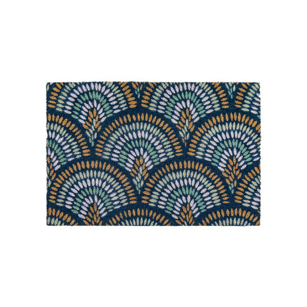 Ghedi Palza Navy Peacock Doormat — SantoLusso®