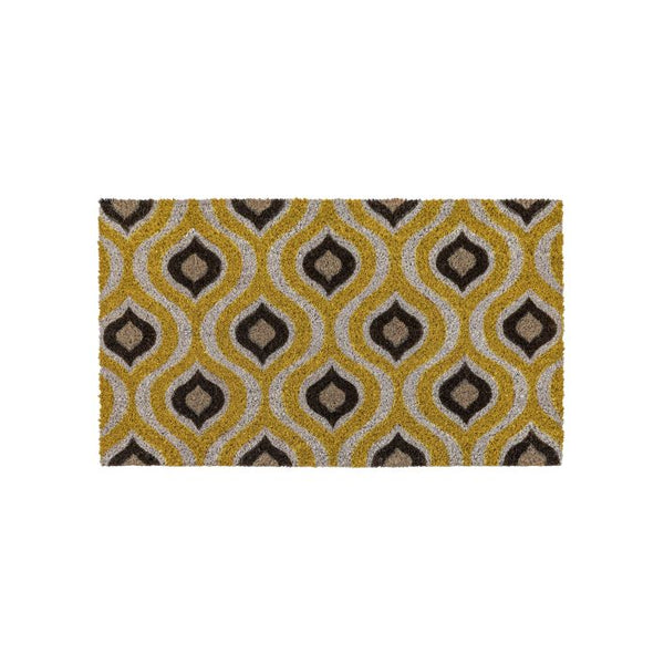 Ghedi Palza Ochre and Natural Coir Doormat — SantoLusso®