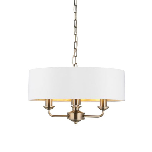 Ghedi Pasquale 3 Pendant Light Antique Brass Long — SantoLusso®