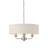 Ghedi Pasquale 3 Pendant Light Chrome & Natural Long — SantoLusso®