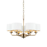 Ghedi Pasquale 6 Pendant Light Antique Brass Long — SantoLusso®