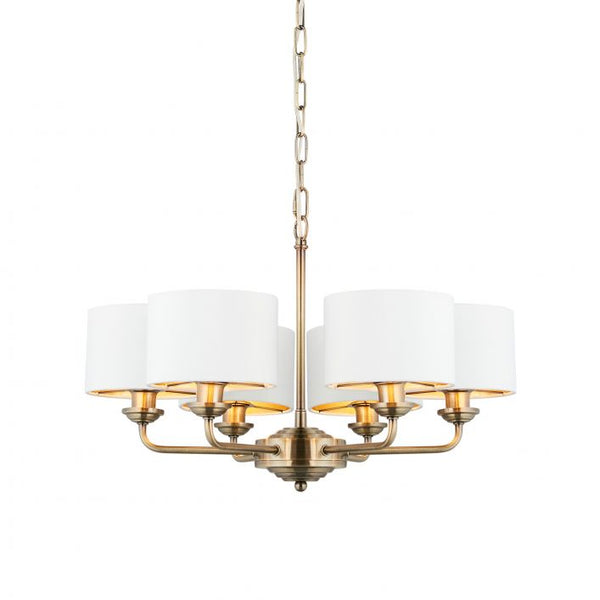 Ghedi Pasquale 6 Pendant Light Antique Brass Long — SantoLusso®