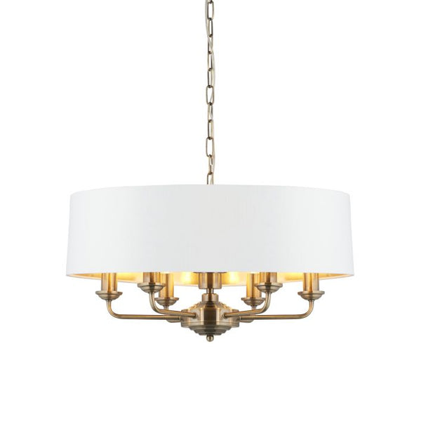 Ghedi Pasquale 6 Pendant Light Antique Brass Short — SantoLusso®