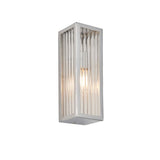 Ghedi Perpetua Bathroom 1 Wall Light Chrome/Clear Ribbed — SantoLusso®