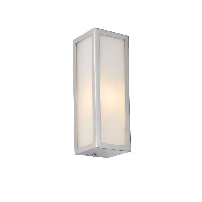 Ghedi Perpetua Bathroom 1 Wall Light Chrome/Frosted — SantoLusso®