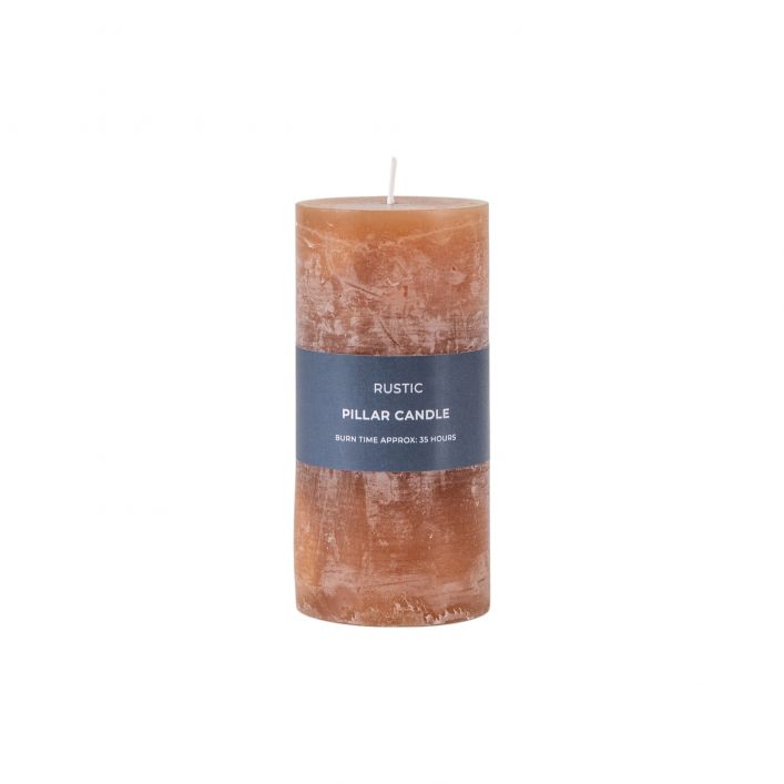 Ghedi Pillar Candle Rustic Amber 2pk Large — SantoLusso®