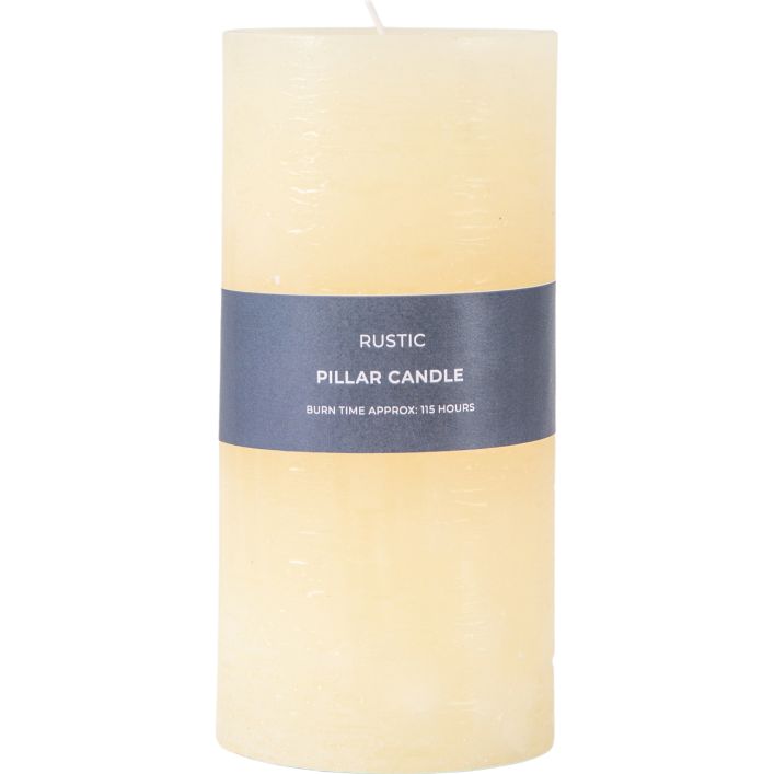 Ghedi Pillar Candle Rustic Ivory Large — SantoLusso®