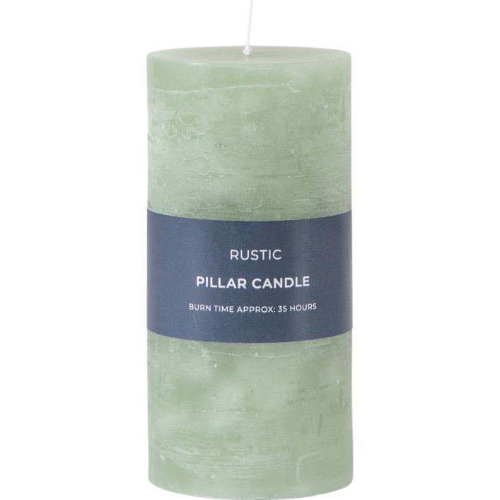 Ghedi Pillar Candle Rustic Sage 2pk Large — SantoLusso®