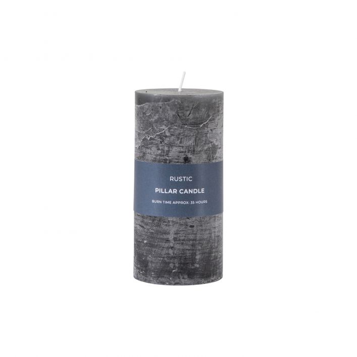 Ghedi Pillar Candle Rustic Slate 2pk Large — SantoLusso®