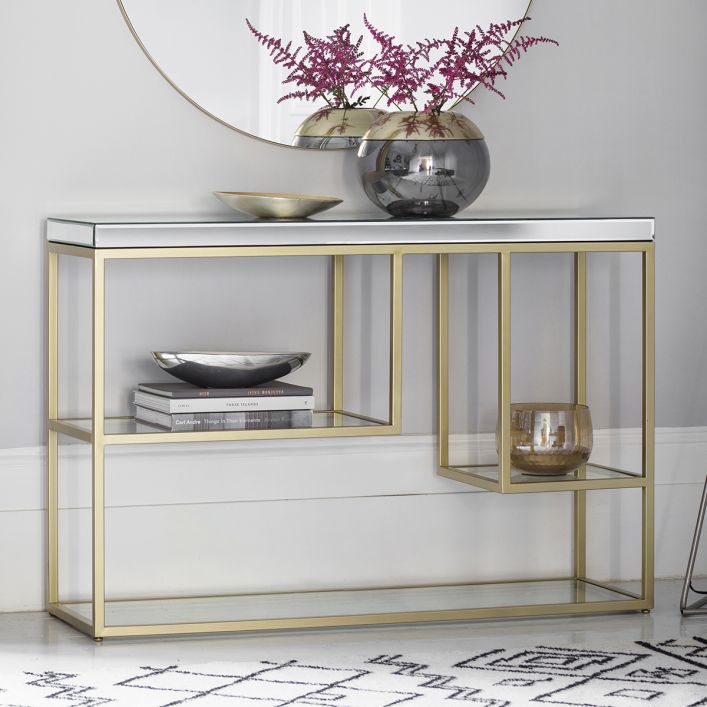 Ghedi Piova Console Table Champagne — SantoLusso®