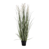 Ghedi Potted Grass with 9 Heads Green/Russet Large — SantoLusso®