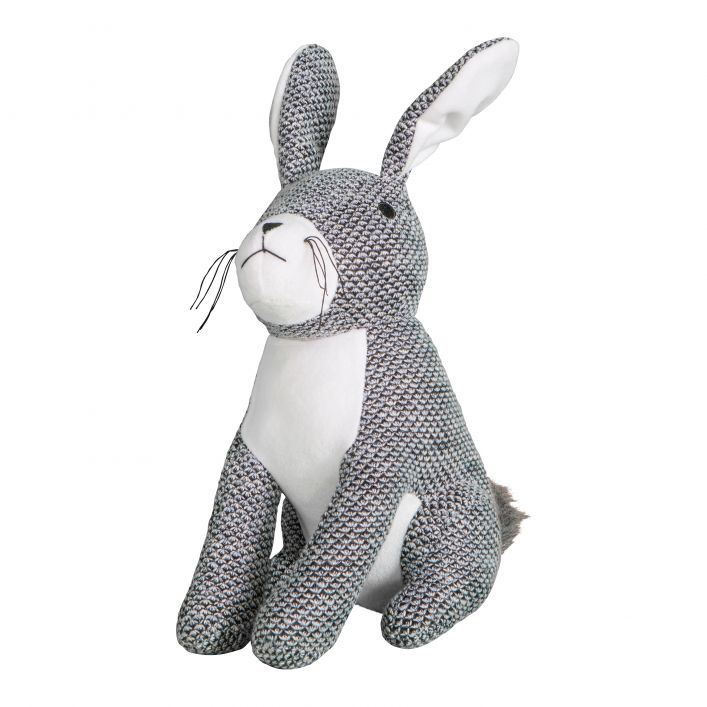 Ghedi Rabbit Knitted Doorstop Grey — SantoLusso®