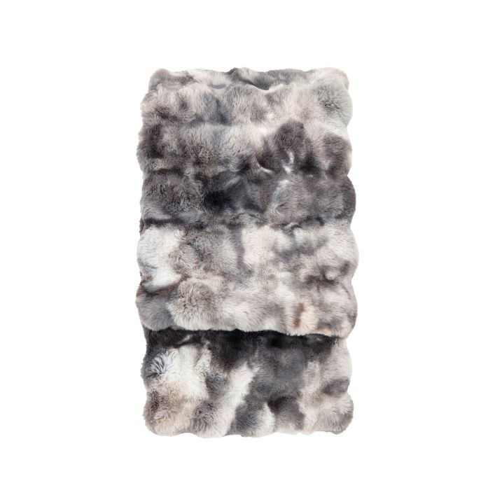 Ghedi Rasso Marble Rabbit Fur Throw — SantoLusso®