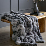 Ghedi Rasso Marble Rabbit Fur Throw — SantoLusso®