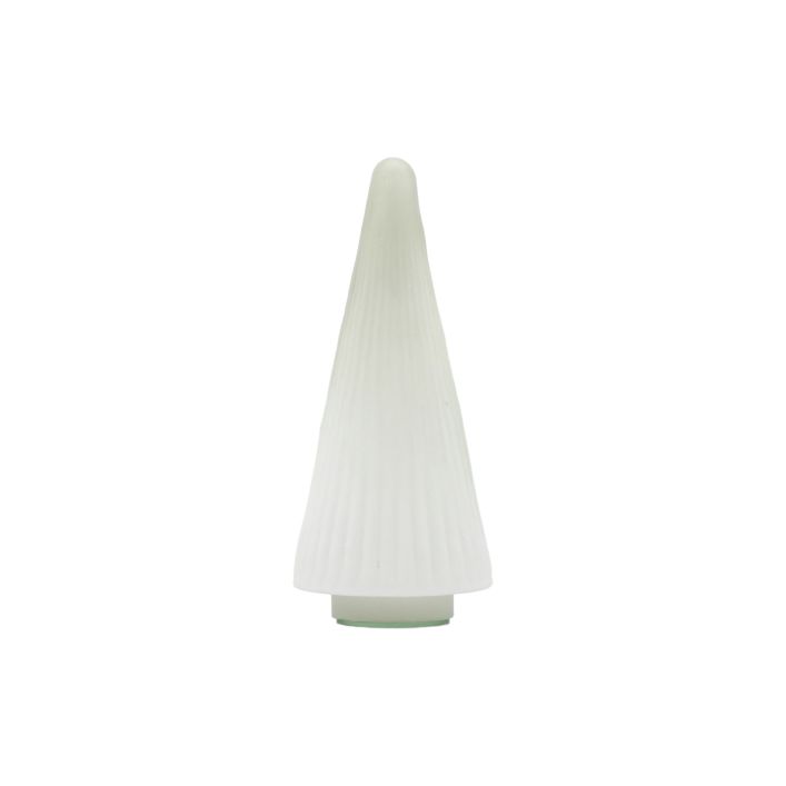 Ghedi Ribbed Tree White Frost Glass Small — SantoLusso®