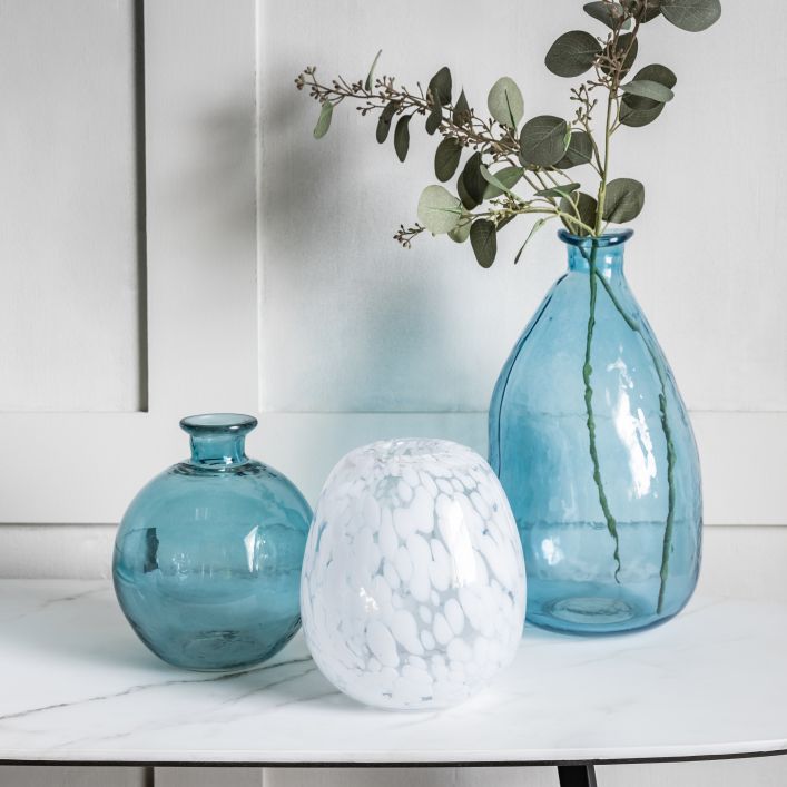 Ghedi Ribble Vase Small Ocean Blue — SantoLusso®