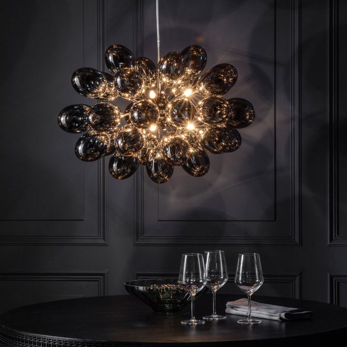 Ghedi Ricciardo 8 Pendant Light Black Chrome — SantoLusso®